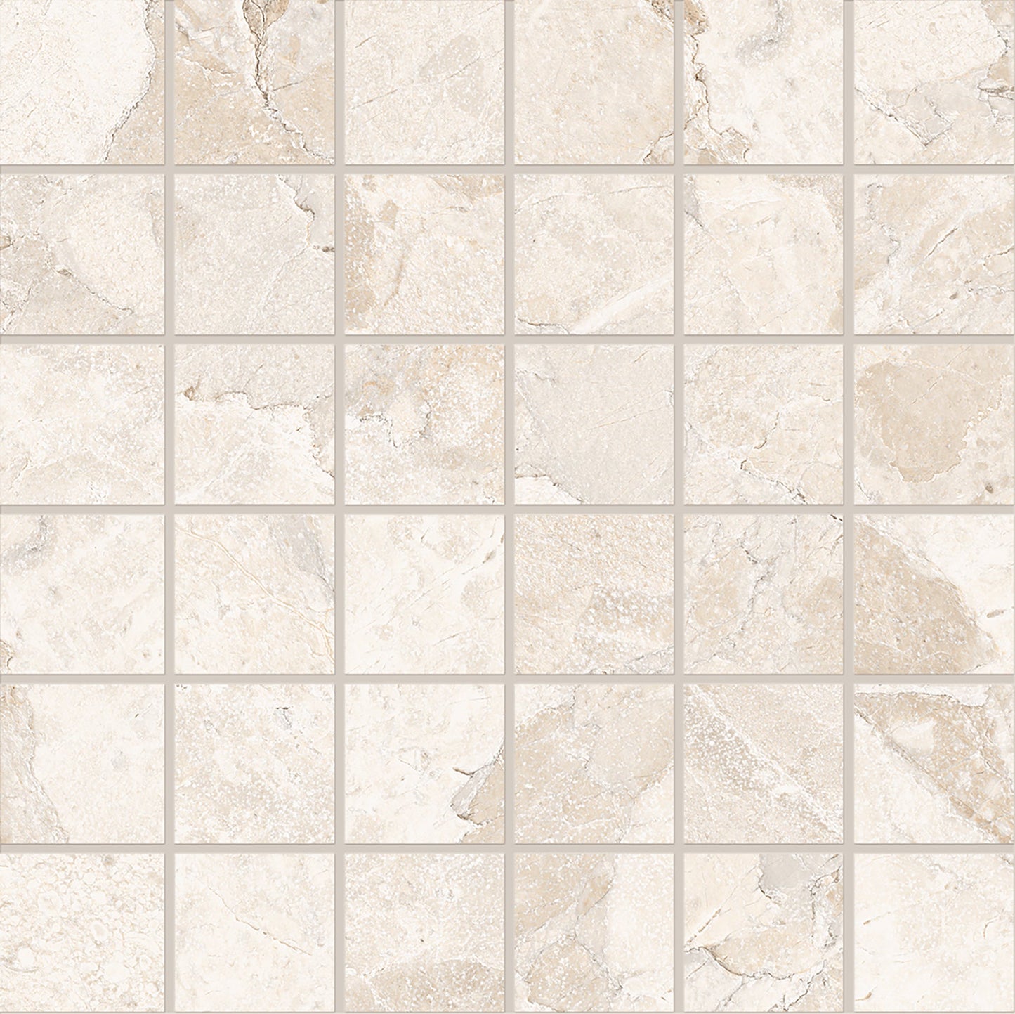 Ergon Matera Stone White Mosaico 5x5 Silktech EN9X | Miglior prezzo nel 2025 su Cego Ceramiche