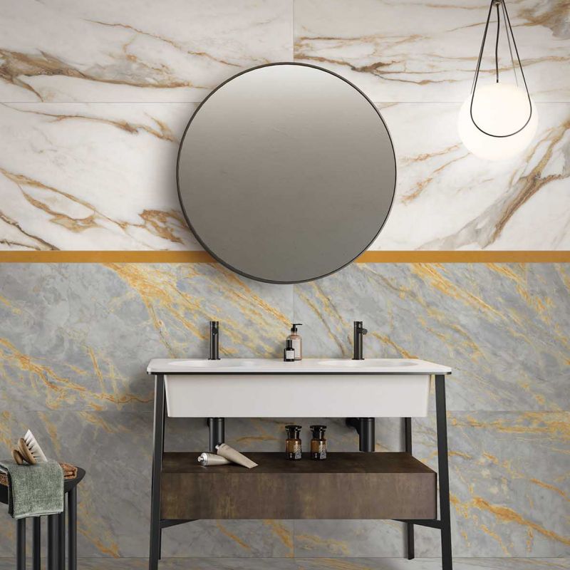 Sensi Signoria Grigio Siena 120x120 Lux - Gres Porcellanato di ABK - Prezzo solo €154.44! Compra ora su CEGO CERAMICHE
