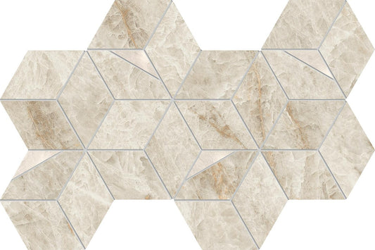 Marvel Diva Taj Mahal Mosaico Hex Lapp. 40,3x23,3 - Gres Porcellanato di Atlas Concorde - Prezzo solo €171.21! Compra ora su CEGO CERAMICHE