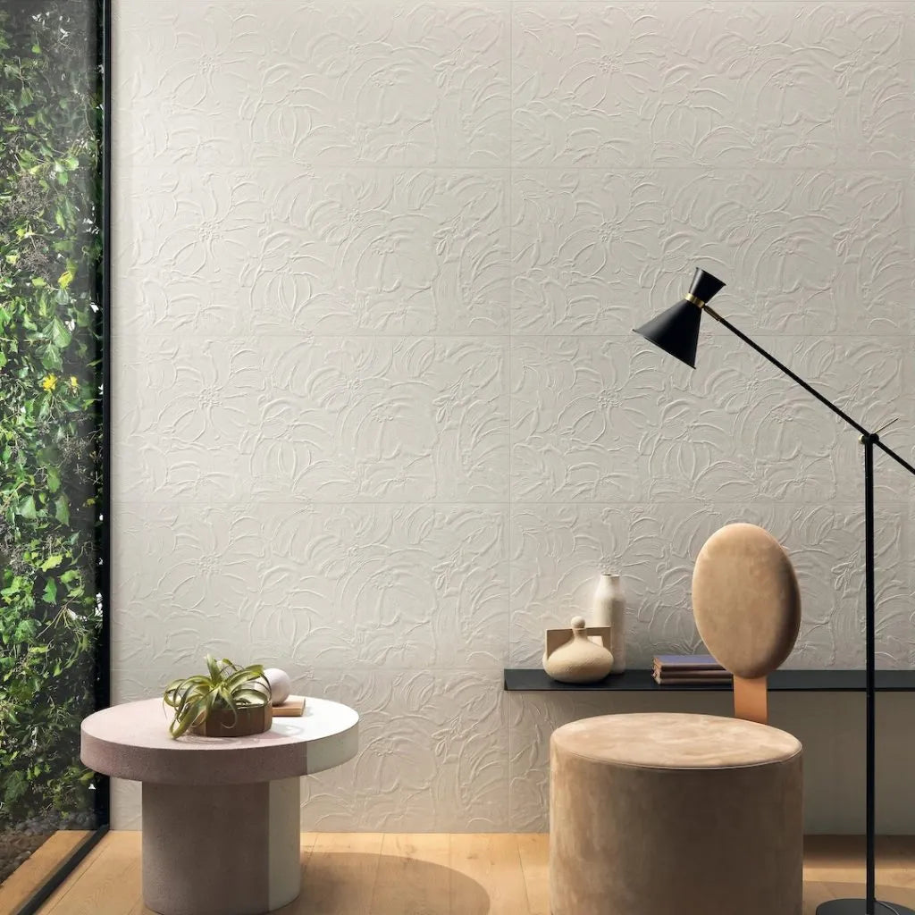 3D Wall Plaster Bloom White 50x120 - Pasta Bianca di Atlas Concorde - Prezzo solo €85.05! Compra ora su CEGO CERAMICHE