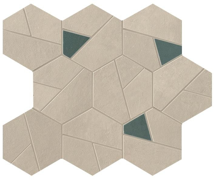 Boost Pro Cream Mosaico Hex Blue 25x28,5 - Gres Porcellanato di Atlas Concorde - Prezzo solo €119! Compra ora su CEGO CERAMICHE