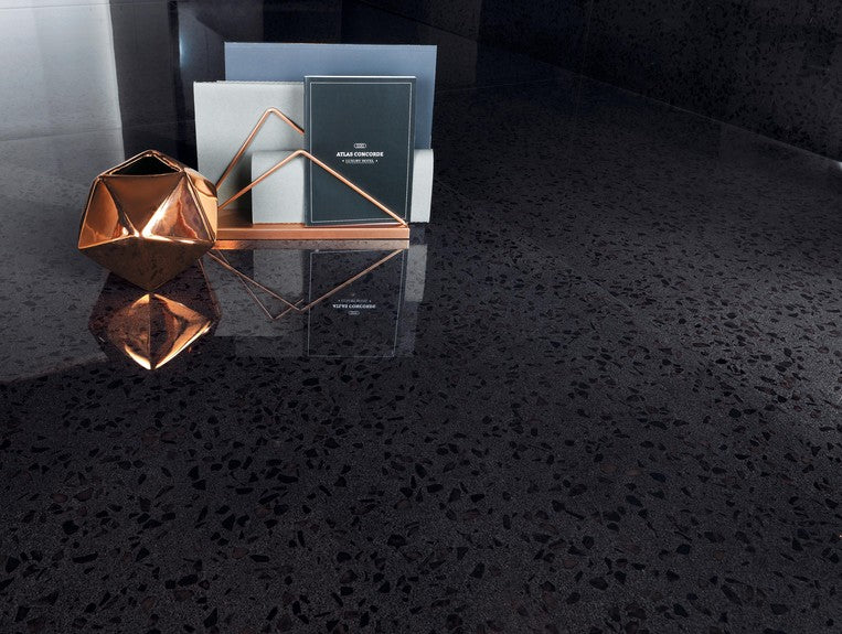 Marvel Terrazzo Black 60x60 matte - Gres Porcellanato di Atlas Concorde - Prezzo solo €30.50! Compra ora su CEGO CERAMICHE