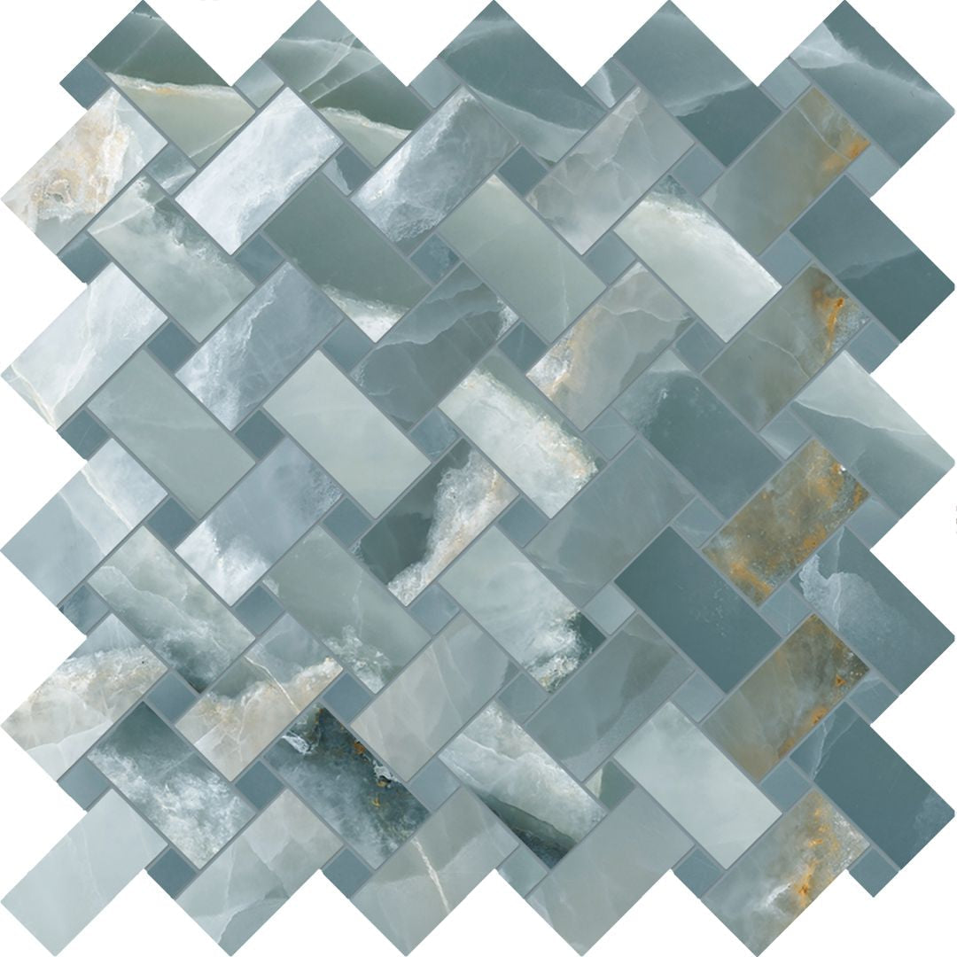 Emilceramica Tele di Marmo Onyx Green Full Lappato Intrecci EKZS | Miglior prezzo nel 2025 su Cego Ceramiche