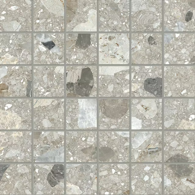 Ergon Lombarda Mix Cenere Mosaico 30x30 Nat