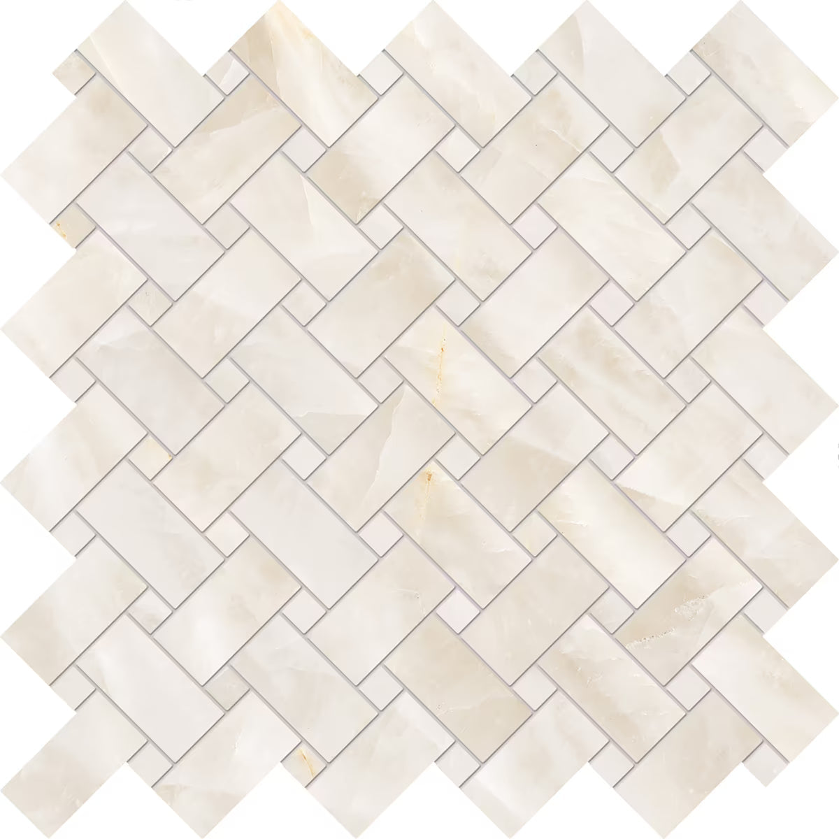 Emilceramica Tele di Marmo Crystal Extra Vitrum White Mosaico Intrecci 30x30