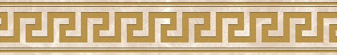 Versace Meteorite Fascia Greca Miele/Oro 9,8x60 Naturale