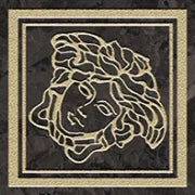 Versace Meteorite Tozzetto Medusa Nero/Oro 9,8x9,8 Lappato