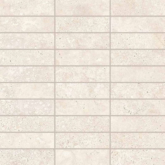 Keope Trevi Cross Ivory Mosaico Listelli 30x30 Spazzolato R10