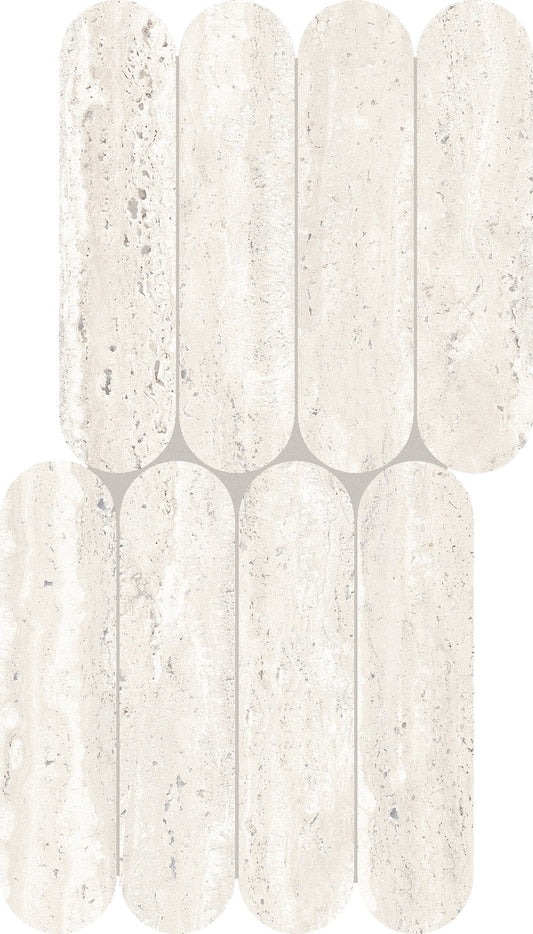 Keope Trevi Cross White Biscuits 28,5x55,5 Spazzolato R10