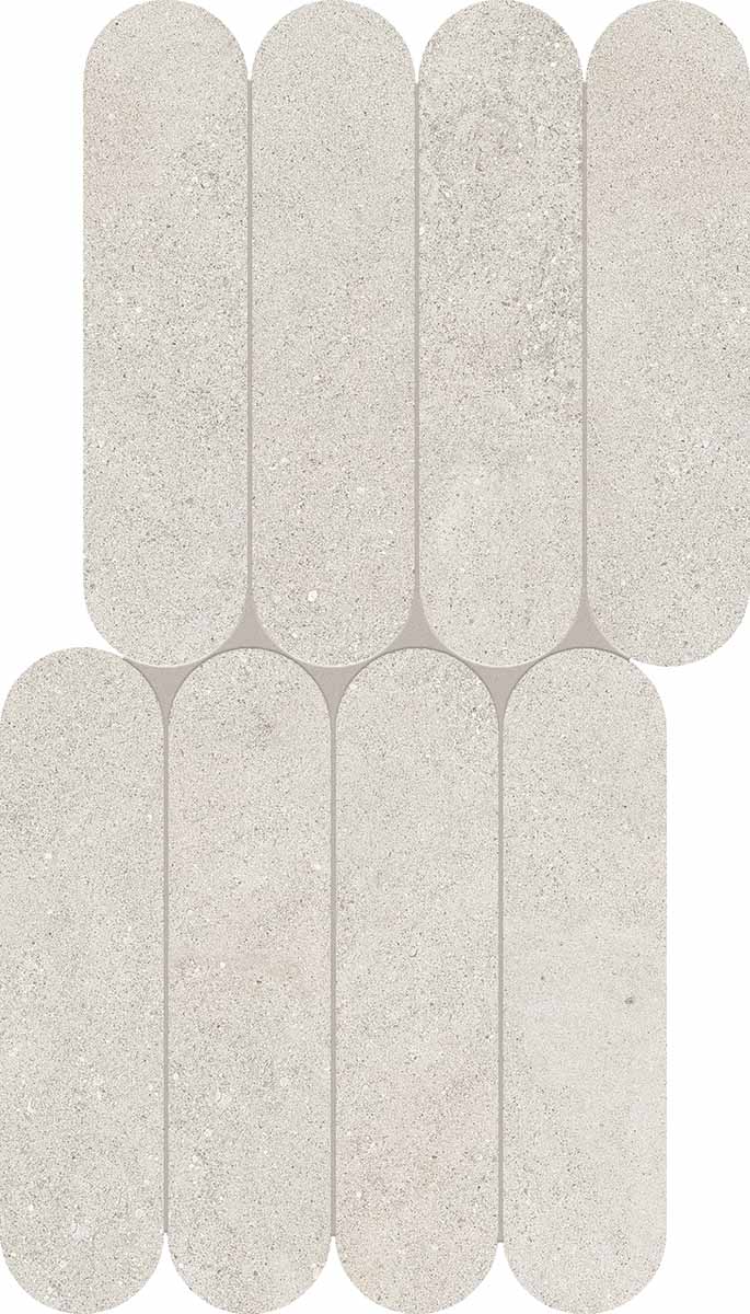 Keope Grace Silver Mosaico Biscuits 28,5x55,5 Spazzolato R10