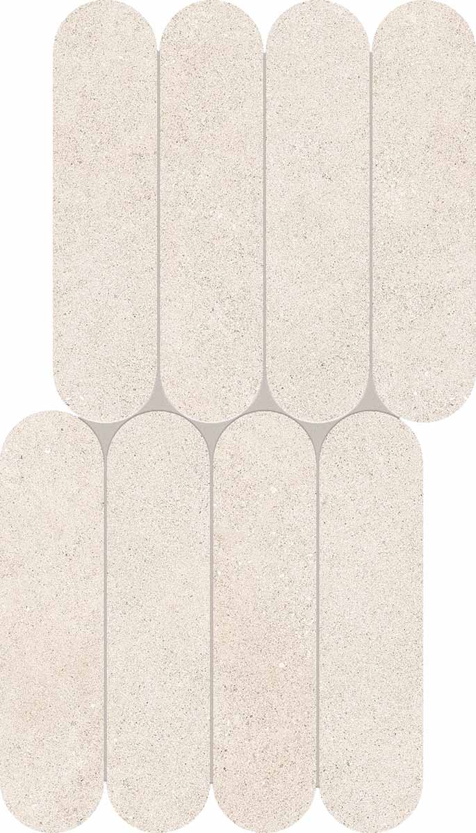 Keope Grace Ivory Mosaico Biscuits 28,5x55,5 Spazzolato R10