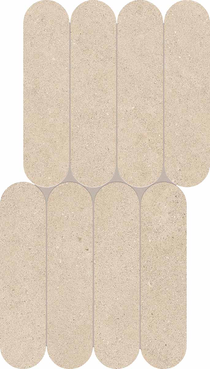 Keope Grace Beige Mosaico Biscuits 28,5x55,5 Spazzolato R10