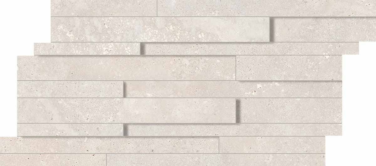 Keope Trevi Cross Pearl Mosaico Multispessore 30x60 Spazzolato R10