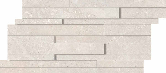 Keope Trevi Cross Pearl Mosaico Multispessore 30x60 Spazzolato R10