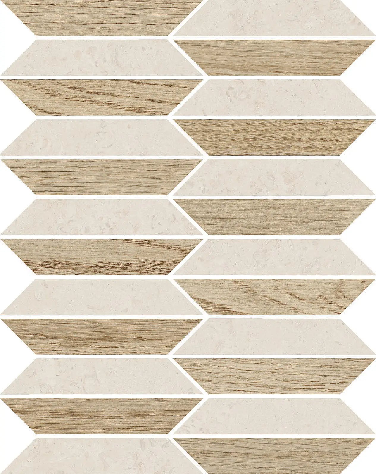 Versace V Stone Mosaico Lozenge White 28,5x20,5 Lappato