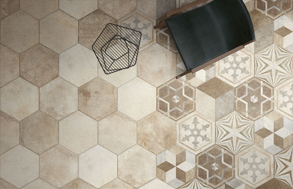 Heritage Beige EXAGONA 34,5X40 - Gres Porcellanato di Fioranese - Prezzo solo €25.57! Compra ora su CEGO CERAMICHE