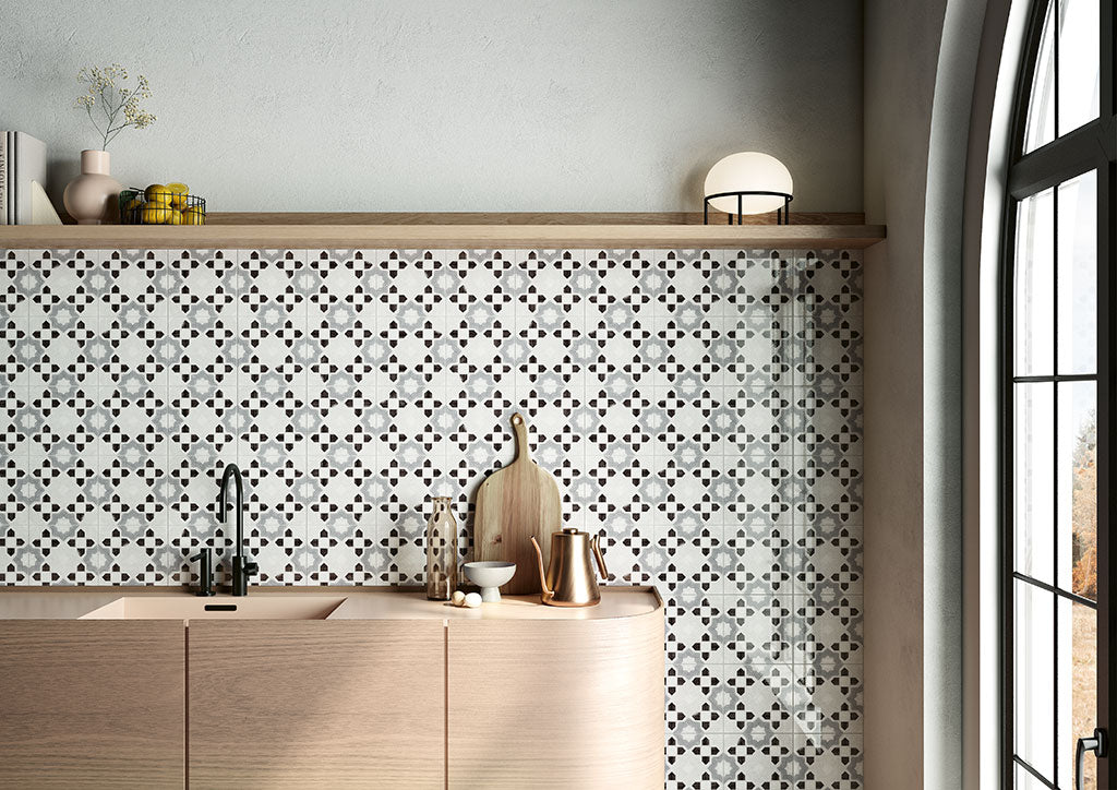 Cementine Shiny (2) 20x20 lucida - Gres Porcellanato di Fioranese - Prezzo solo €51.85! Compra ora su CEGO CERAMICHE