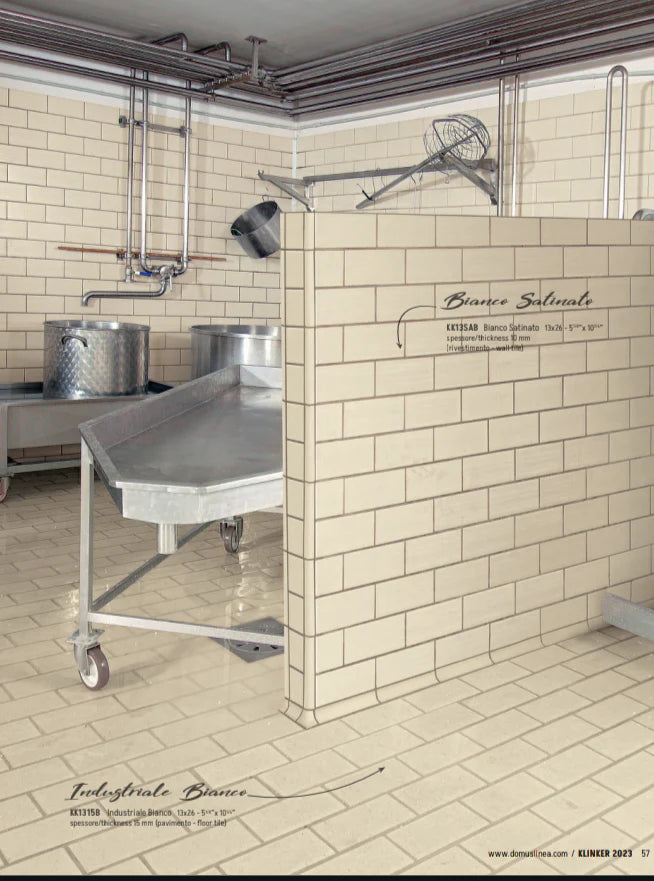 Klinker Industriale Bianco 13x26 15mm