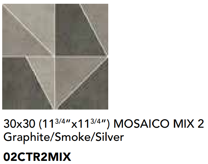 Castelvetro Terrae Mix Graphite/Smoke/Silver 30x30
