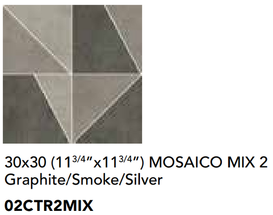 Castelvetro Terrae Mix Graphite/Smoke/Silver 30x30