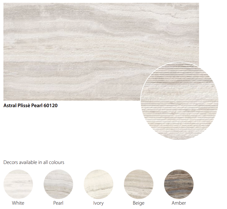 Sant'Agostino Astral Pearl 60x120 Plissè