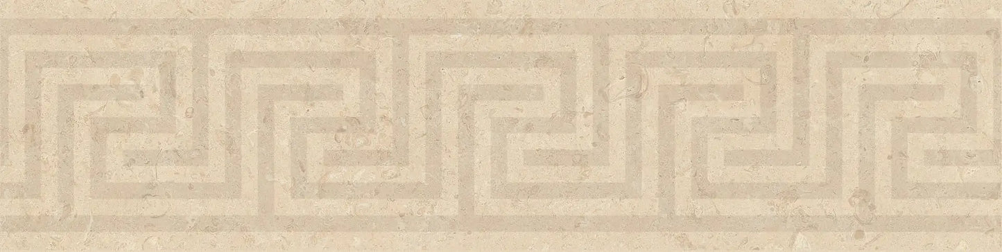 Versace V Stone Border Beige 15x60 Lappato