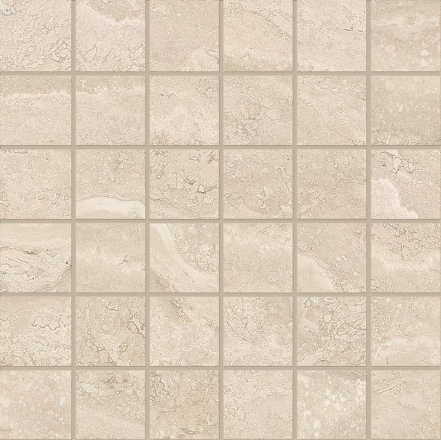 Emilceramica DualTravertine Poro Chiuso Beige Mosaico 5x5 Silktech R10