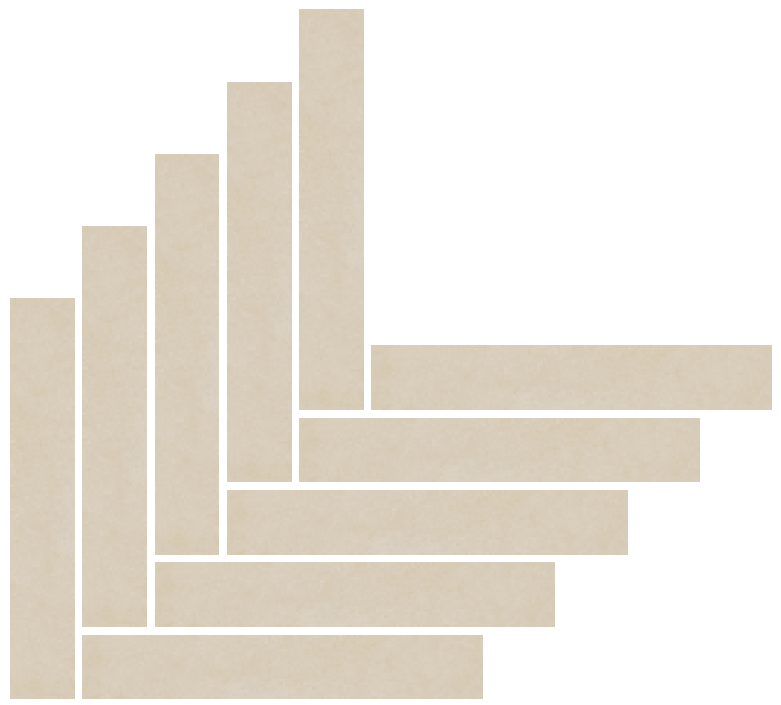 Fioranese The_Color Oblong Chevron Cream 34,8x42,2 Lucidato