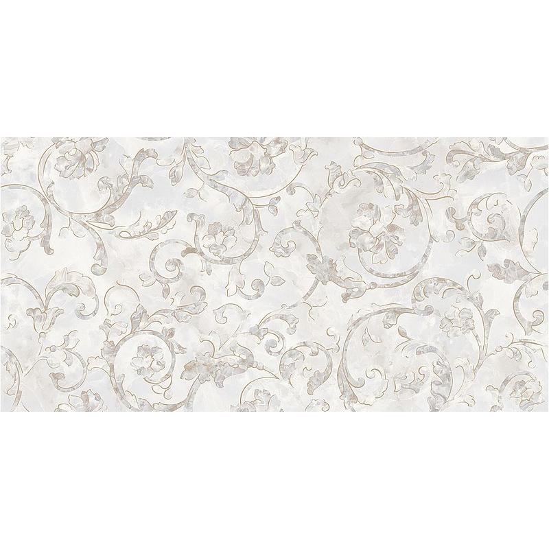 Versace Emote Decoro Floreale Onice Bianco 39x78 Lux