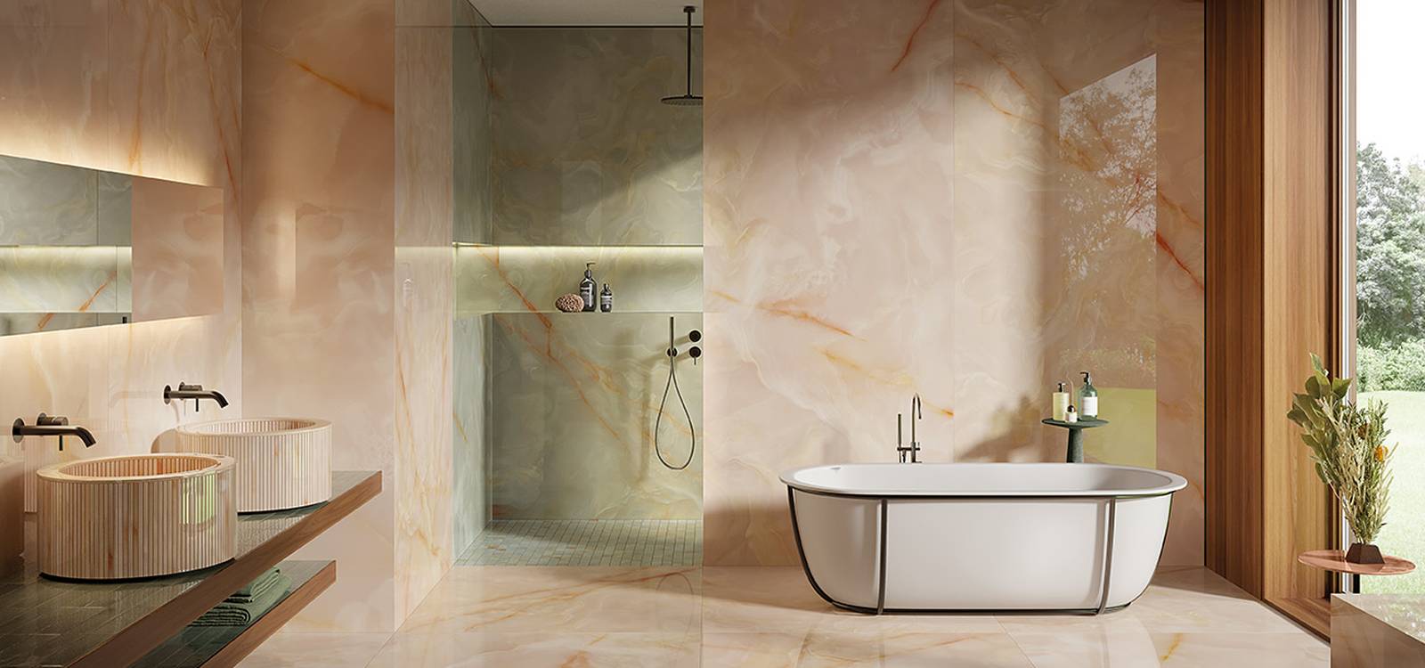 Gemme Rosa Brillante 60x120 - Gres Porcellanato di Fap Ceramiche - Prezzo solo €111! Compra ora su CEGO CERAMICHE