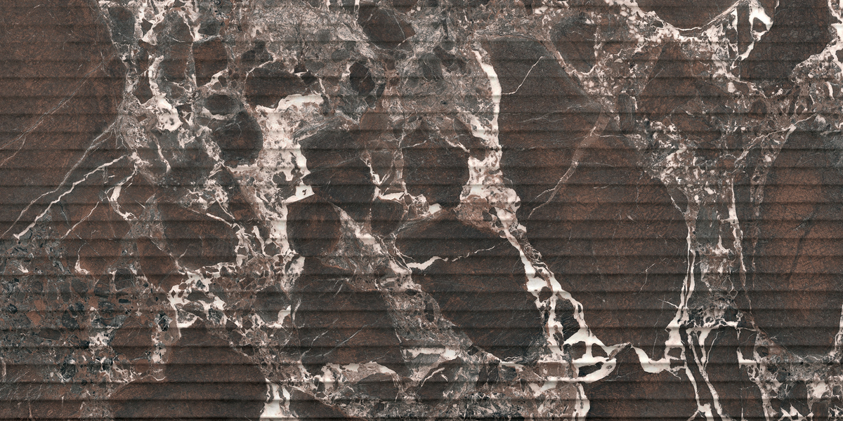 Florim Glam Luxe Baroque Red 60x120 9mm Canneté - Groove - texture ufficiale Florim, faccia 1 - SKU 794012