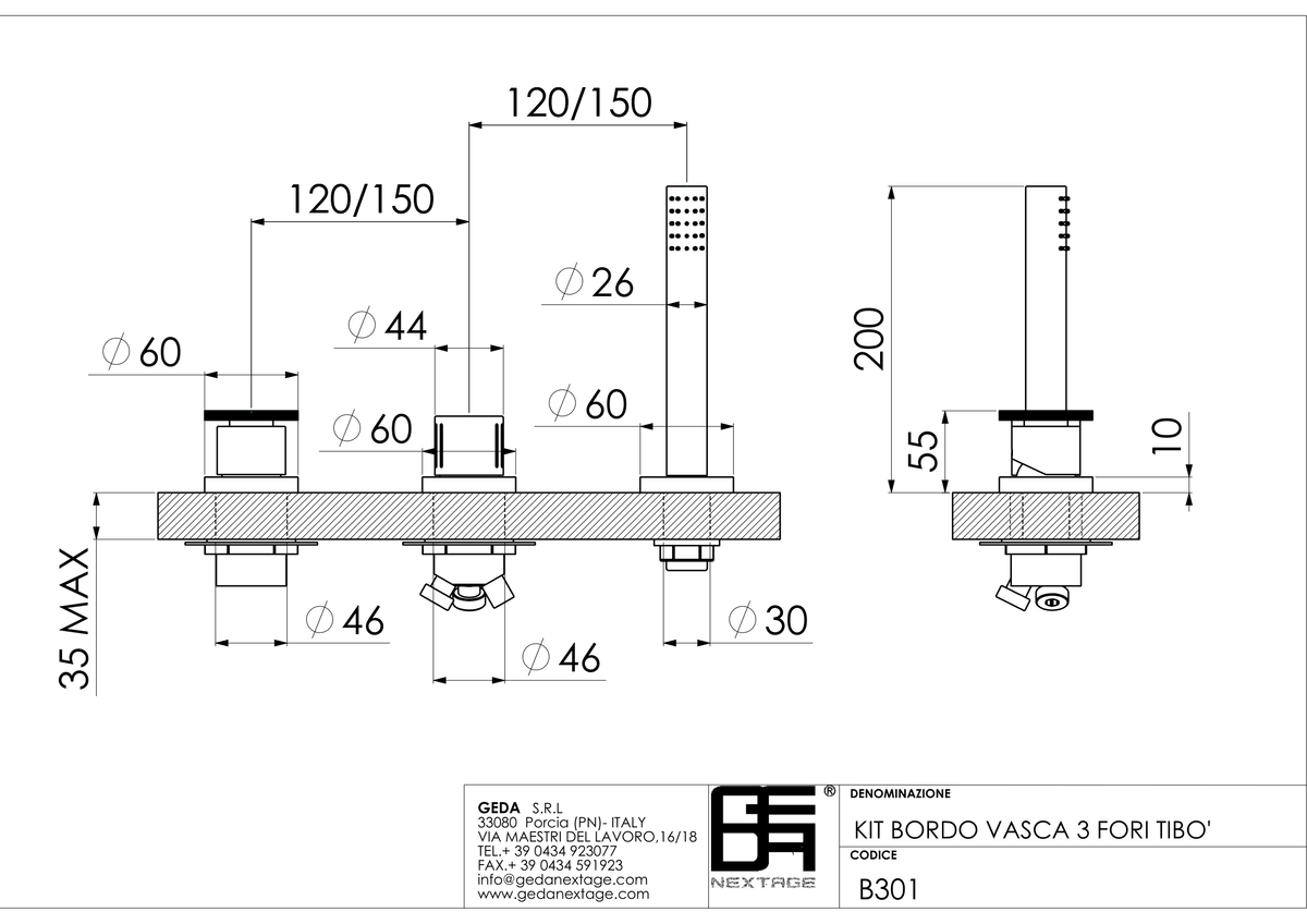 Geda B3O1 - scheda tecnica
