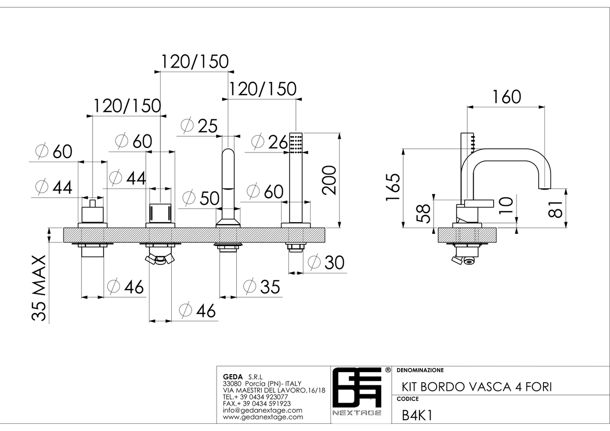 Geda B4K1 - scheda tecnica