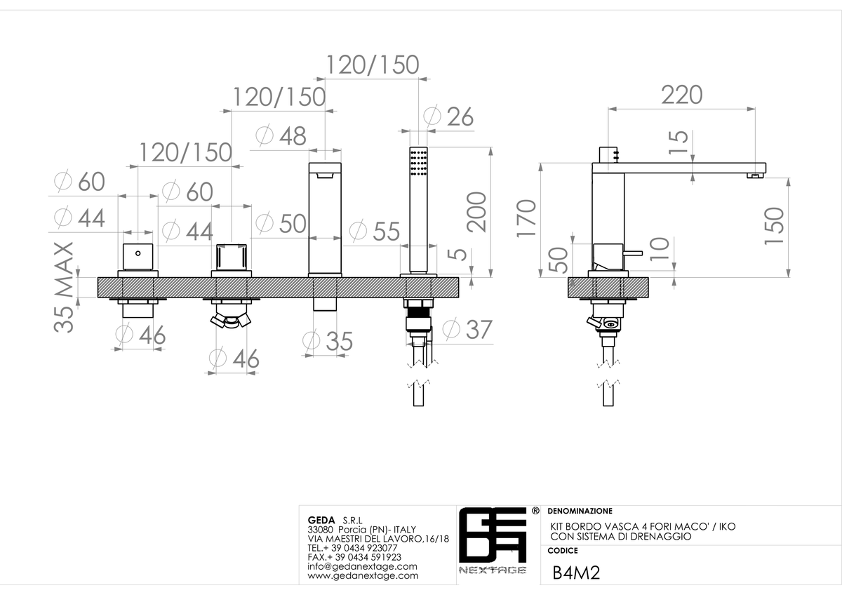 Geda B4M2 - scheda tecnica