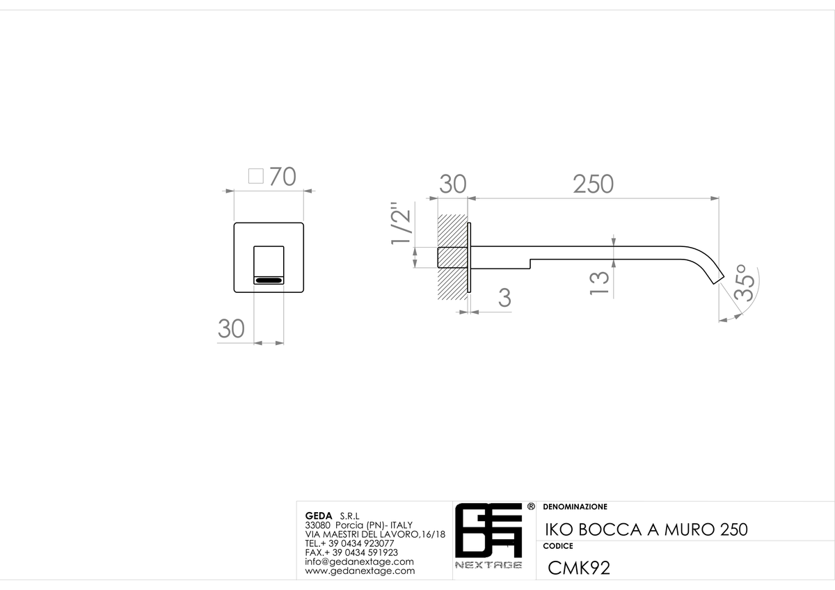 Geda CMK92 - scheda tecnica