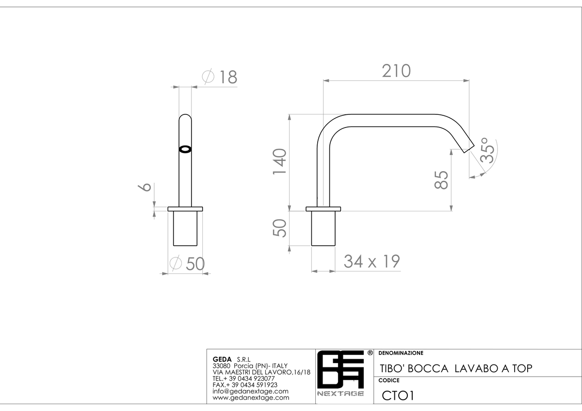 Geda CTO1 - scheda tecnica