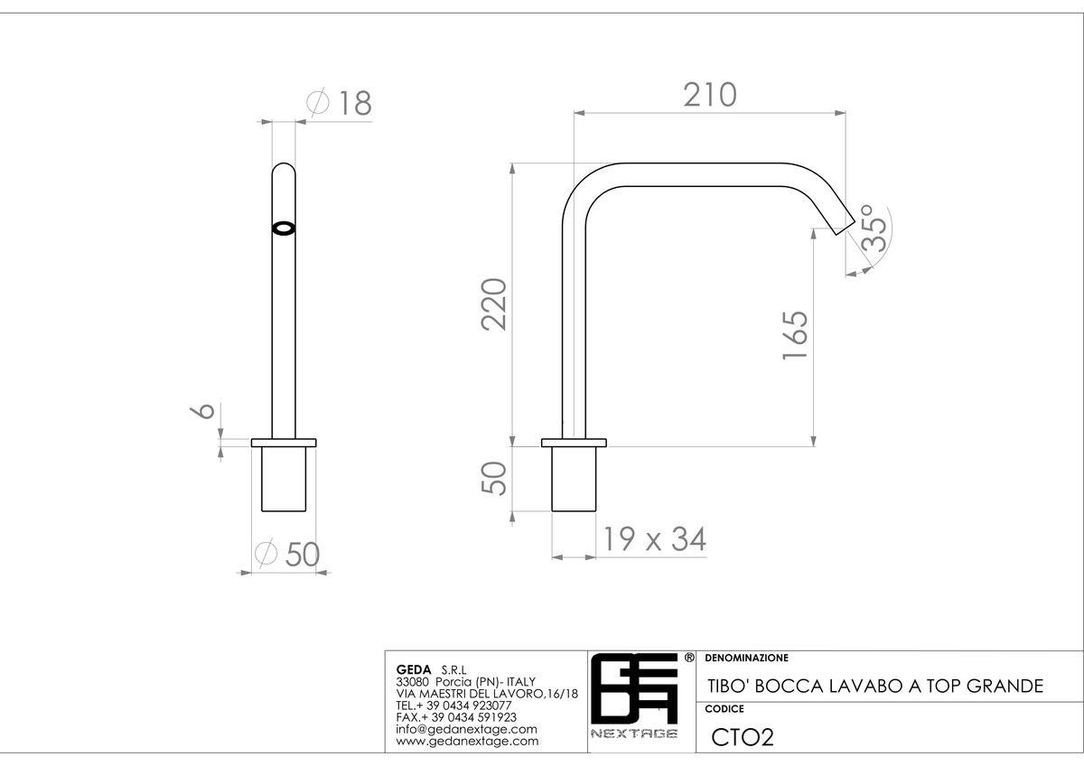 Geda CTO2 - scheda tecnica