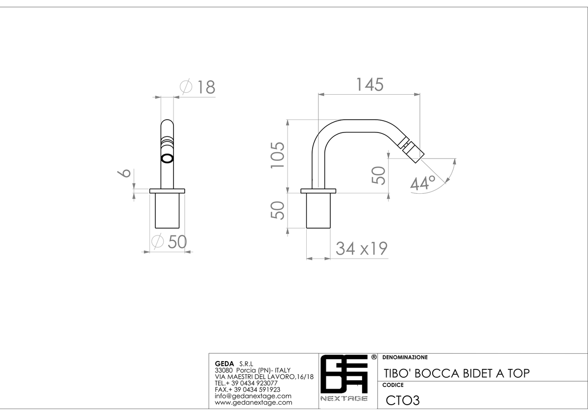Geda CTO3 - scheda tecnica