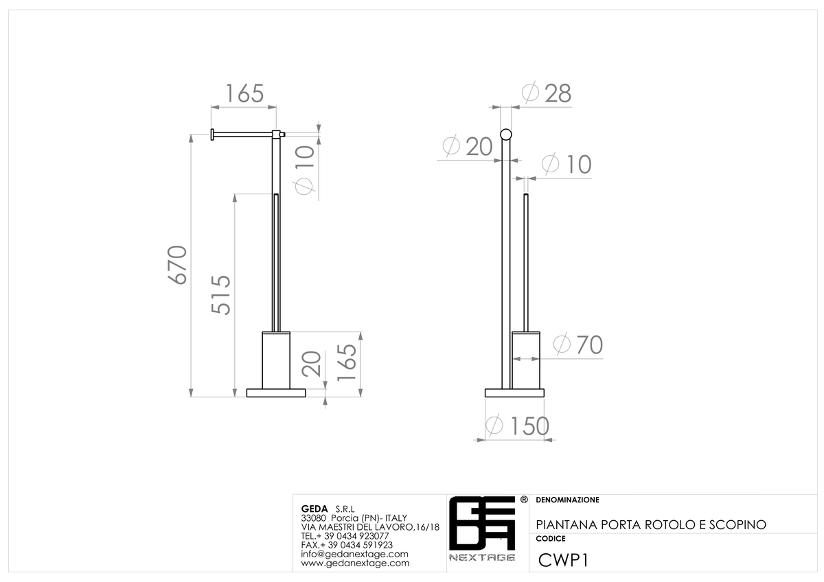 Geda CWP1 - scheda tecnica