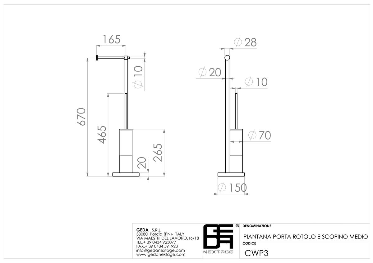 Geda CWP3 - scheda tecnica