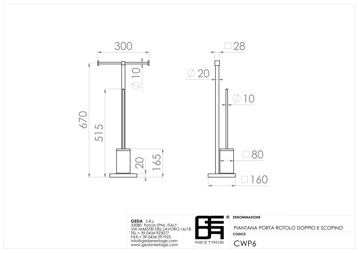 Geda CWP6 - scheda tecnica