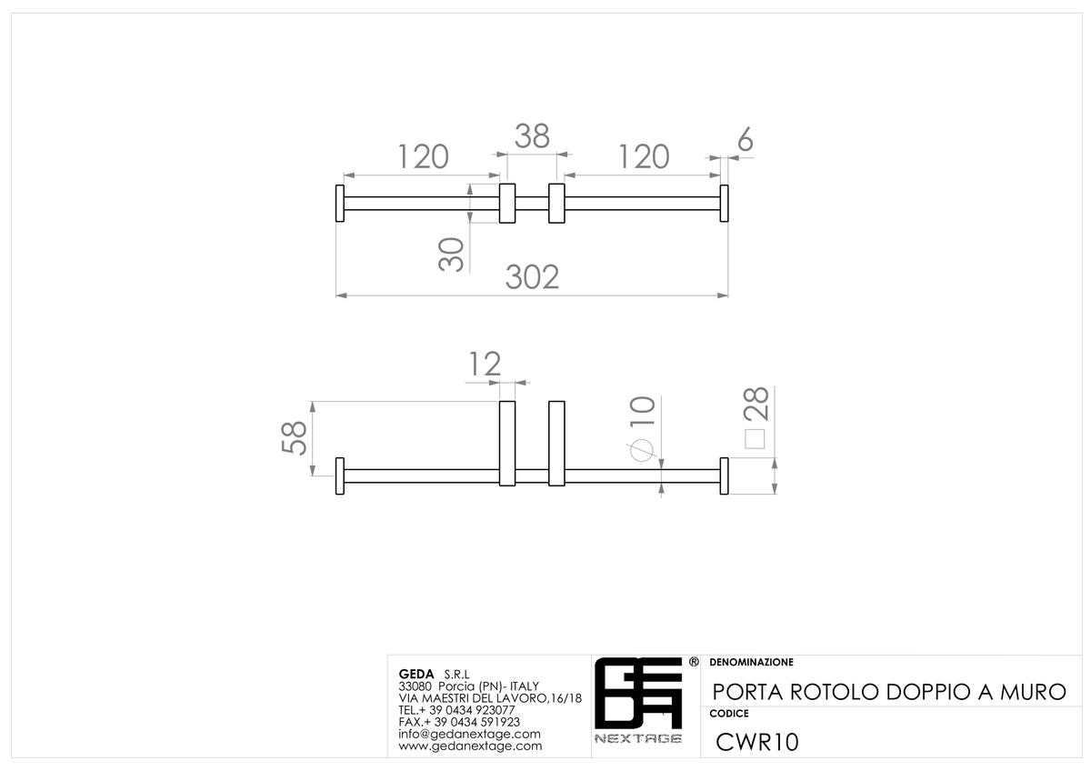Geda CWR10 - scheda tecnica