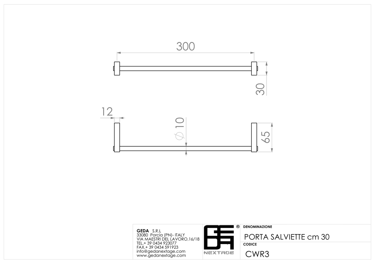 Geda CWR3 - scheda tecnica