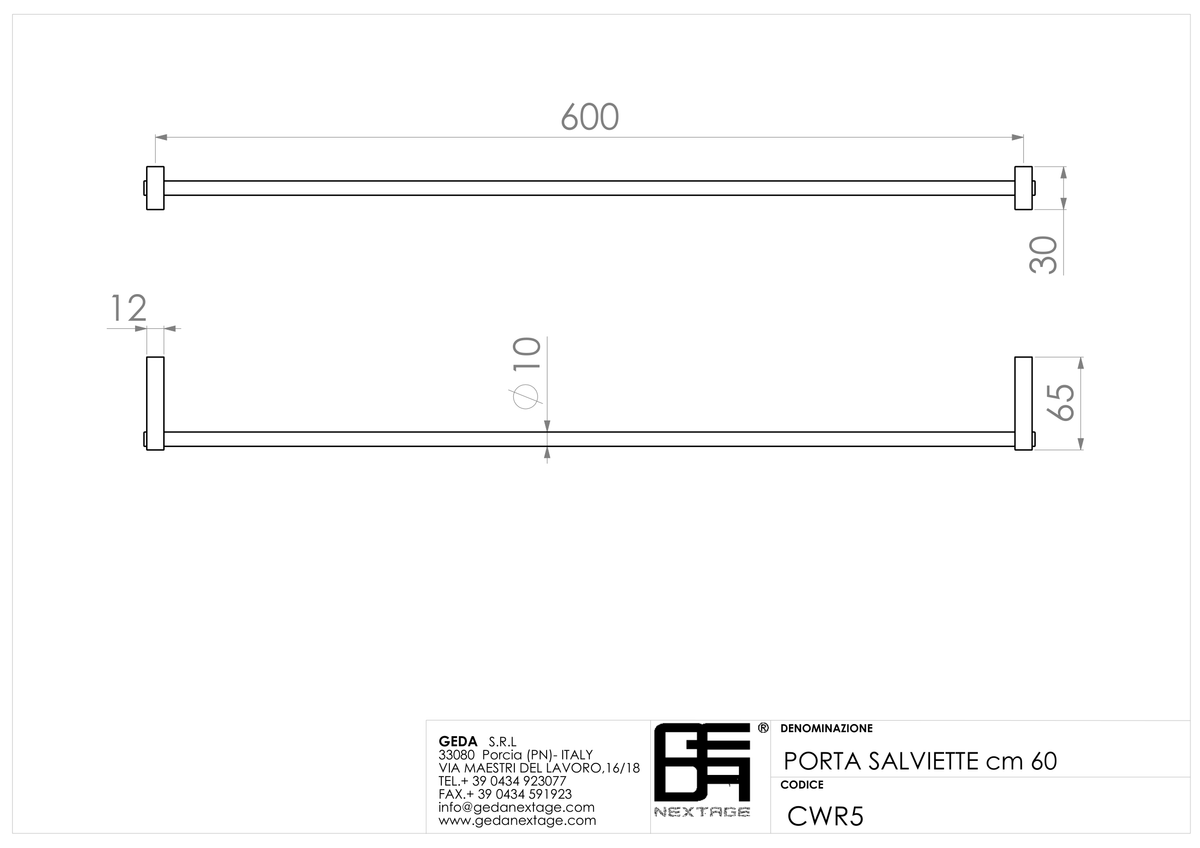 Geda CWR5 - scheda tecnica
