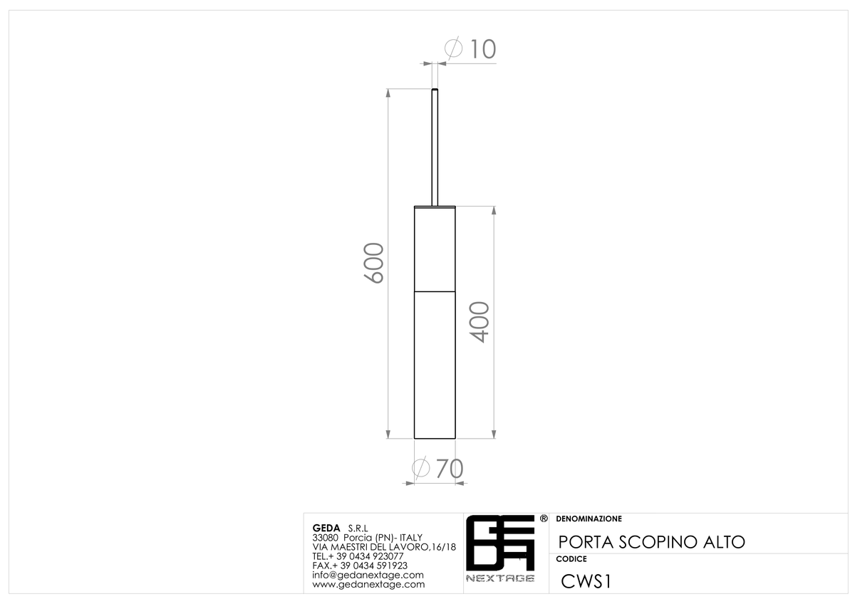 Geda CWS1 - scheda tecnica