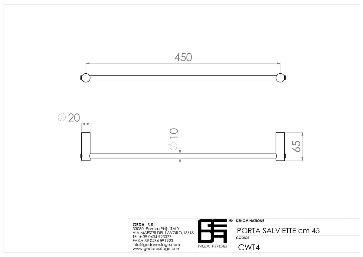 Geda CWT4 - scheda tecnica
