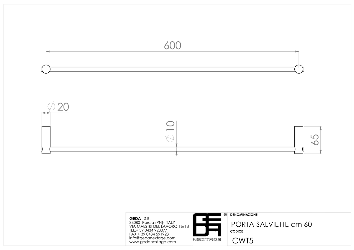 Geda CWT5 - scheda tecnica