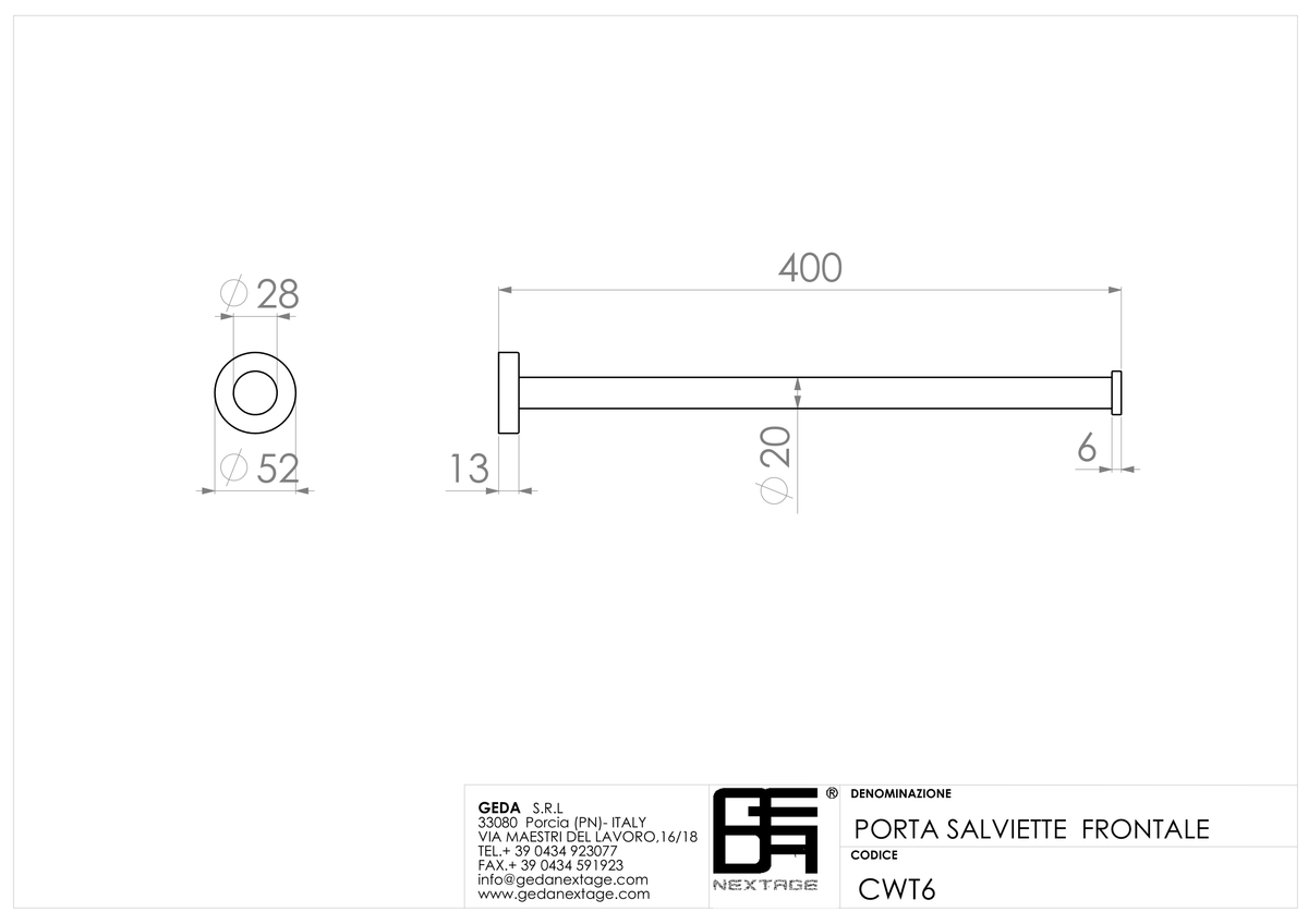 Geda CWT6 - scheda tecnica