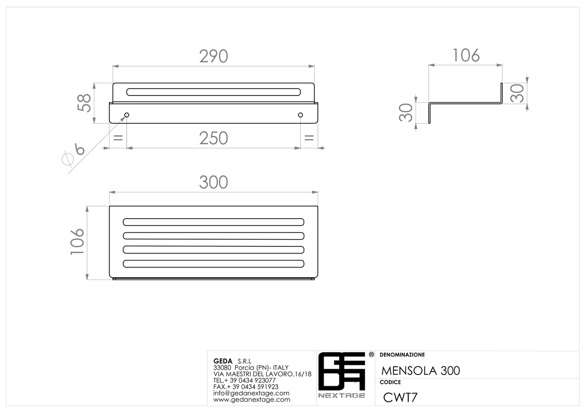 Geda CWT7 - scheda tecnica