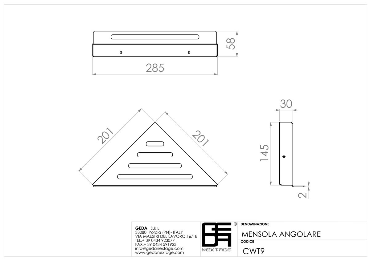 Geda CWT9 - scheda tecnica